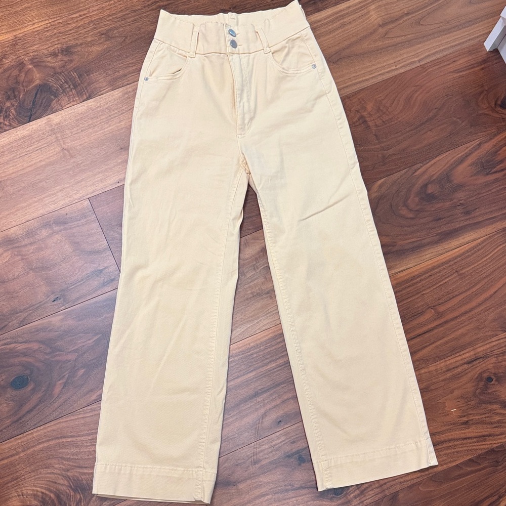 High-Waisted light orange Pants